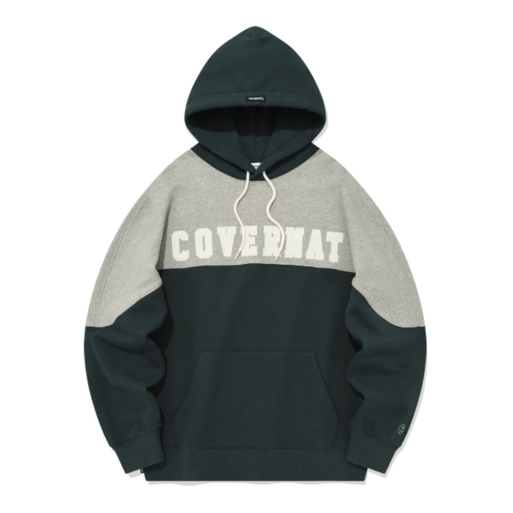 パーカー・フーディ COVERNAT color block hoodie green