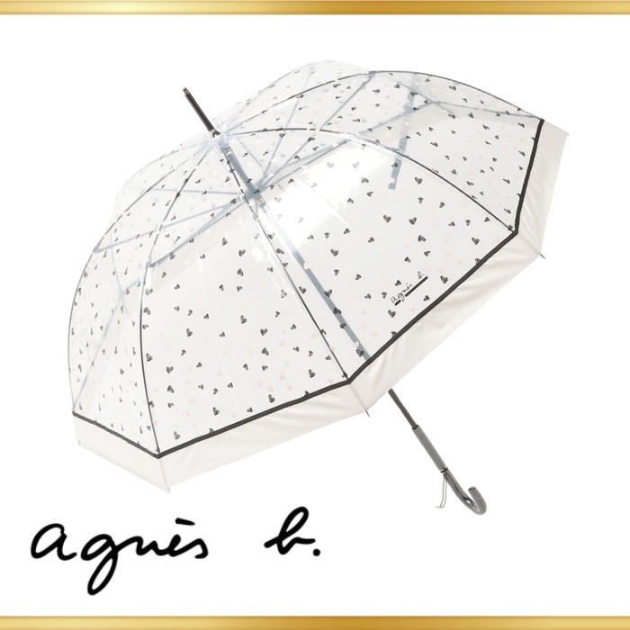 【agnes b.】AB03 PARAPLUIE ハート柄ビニール長傘 定番人気★