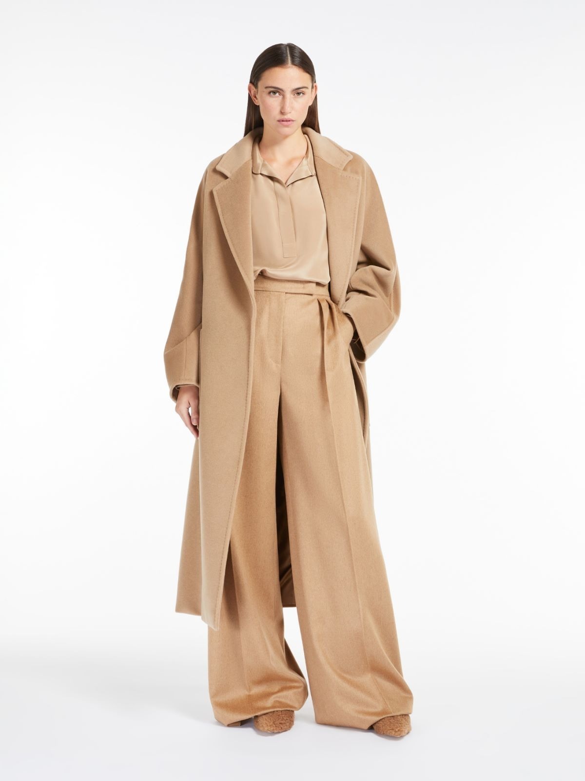 【エレガント】MaxMara《LOCRI》ウール カシミヤ ラップ コート