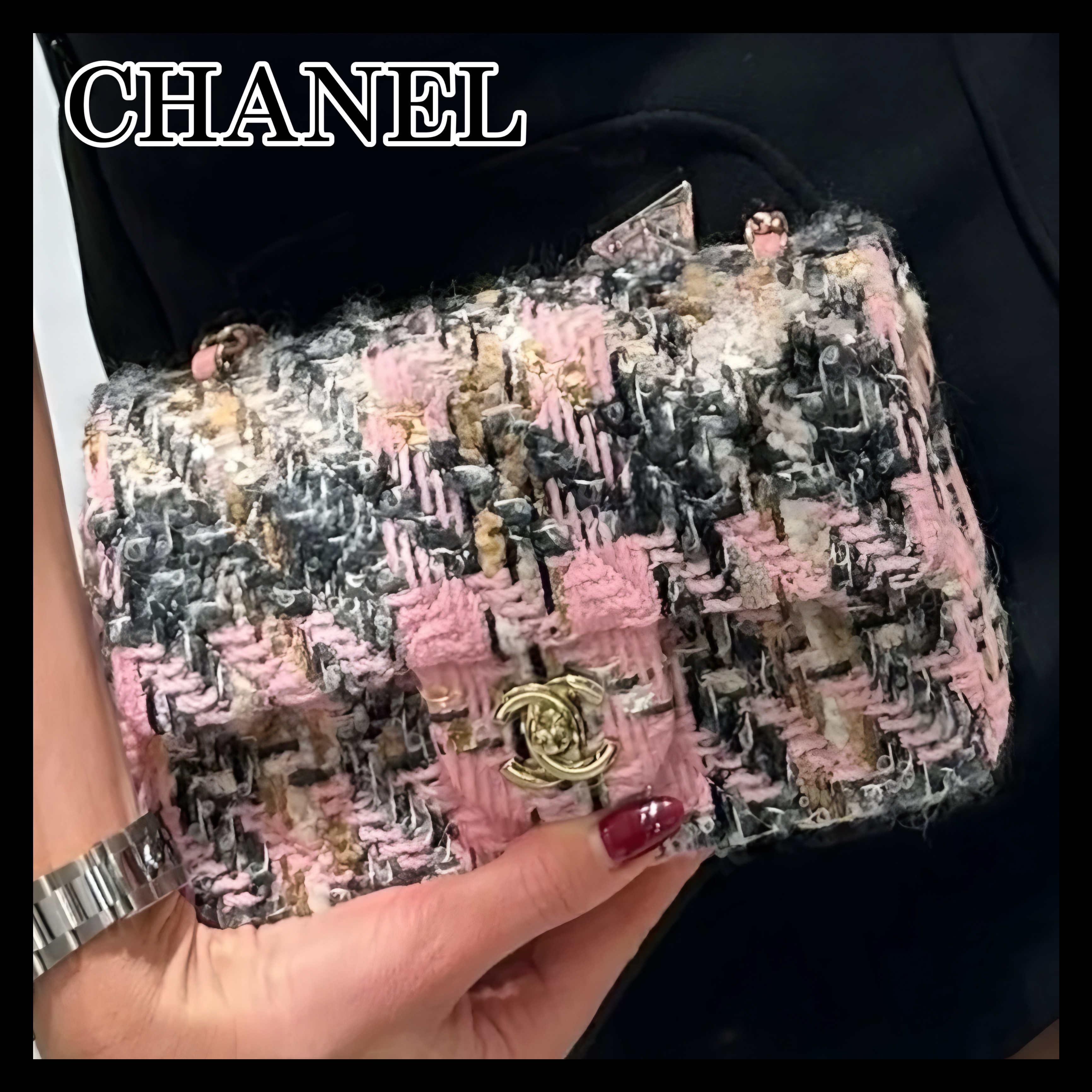 《可愛いピンクのツイード♪》25C限定★CHANEL ショルダーバッグ