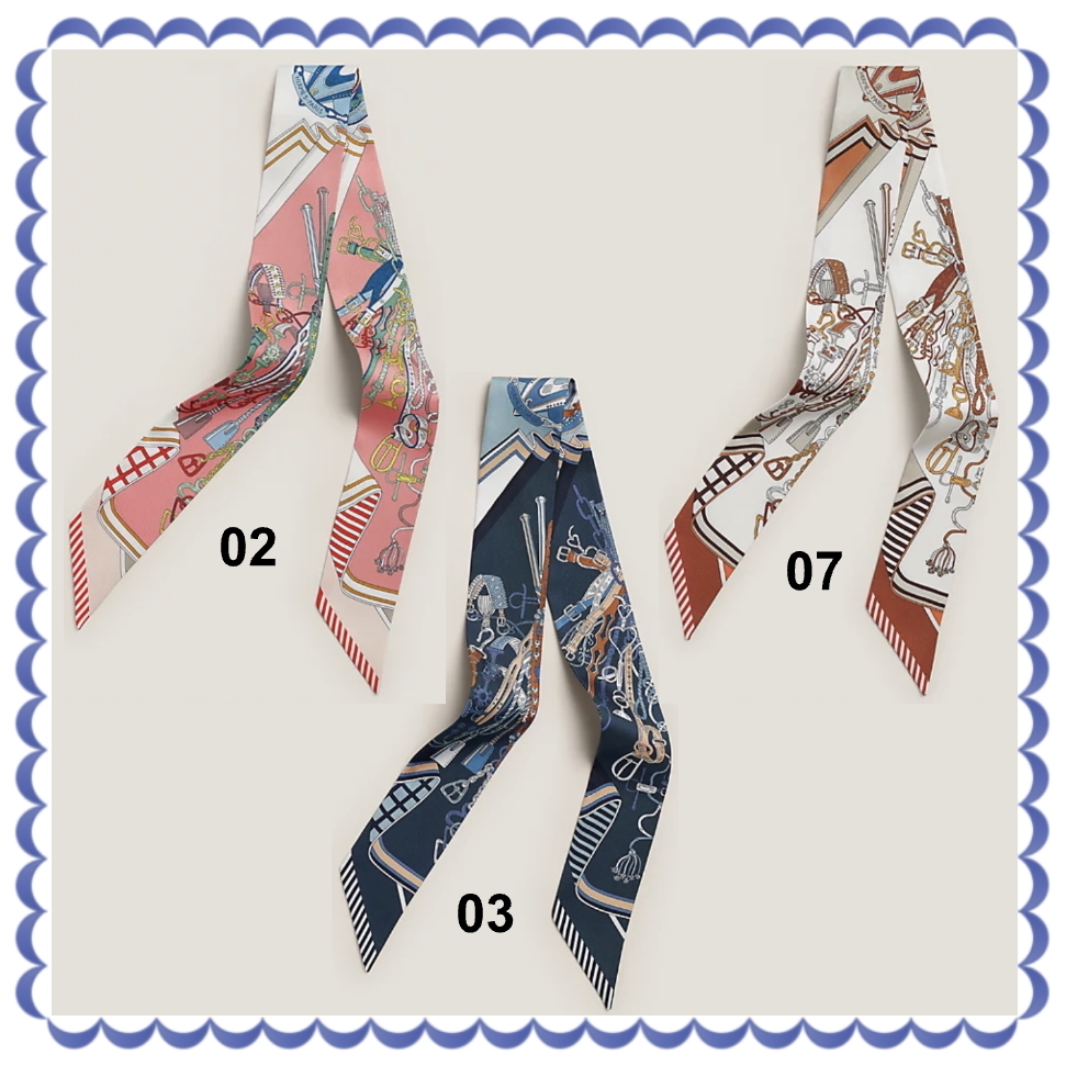 HERMES ツイリー Bouquets Sellier Twilly 直営店ラッピング