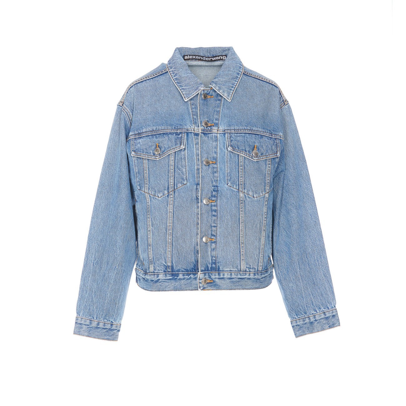 ジャケット Alexander Wang EMBOSSED LOGO TRUCKER DENIM JACKET