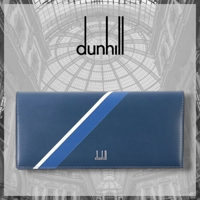 dunhill ダンヒル 財布 正規品 長財布 ネイビー DU18F2100CA