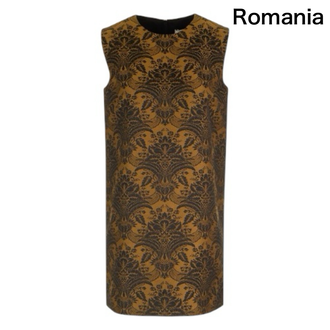 【MAX MARA】ROMANIA ウール ジャカード ショート ドレス Max Mara】Romania ウール ジャカード ショートドレス ワンピース