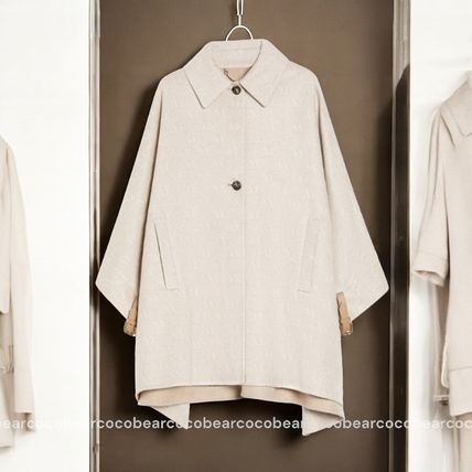 ホワイト（白）系 Max Mara(マックスマーラ) ポンチョ・ケープ