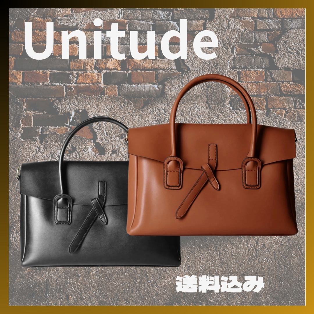 《Unitude》スプリットレザーブリーフケース 2COLOR 関税送料込