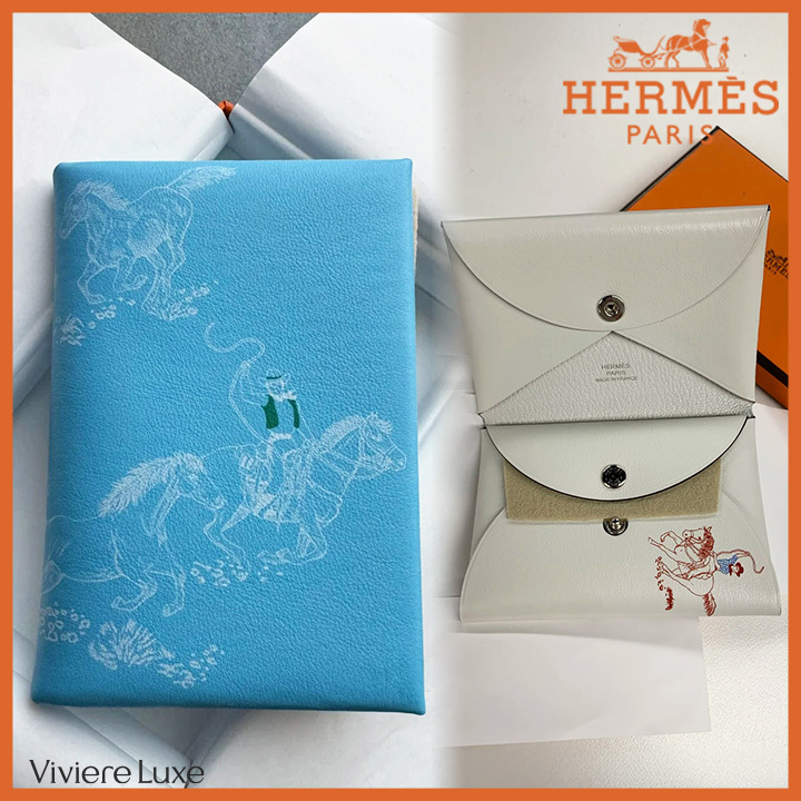 *コンパクト高機能* HERMES Calvi Duo Compact カードホルダー