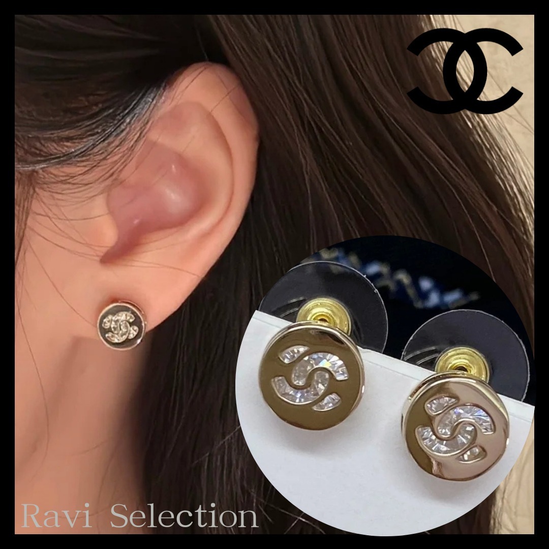 コリアグランドセール 2025 プレゼントにも♪【CHANEL】シャネル スタッドピアス CCマーク アクセサリー