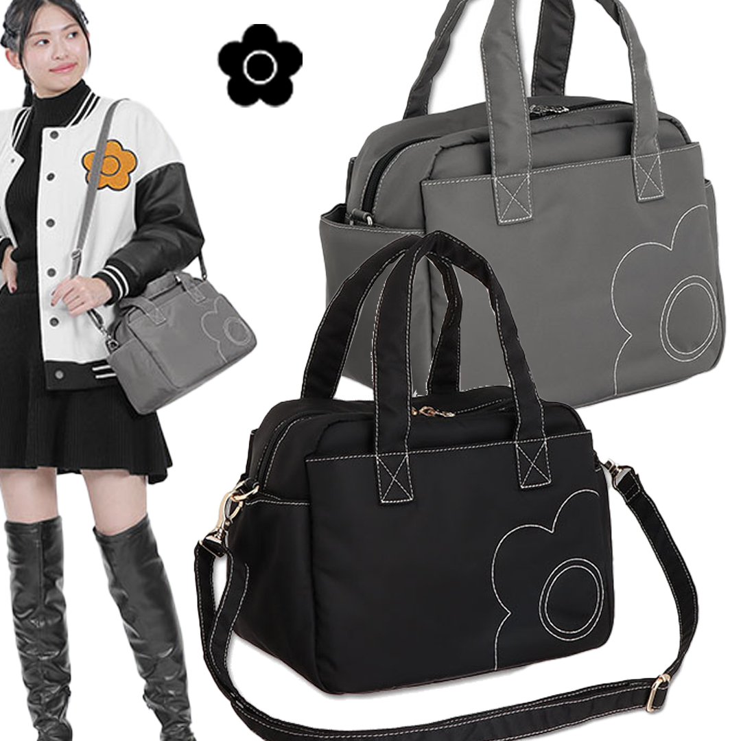 【国内発送】MARYQUANT ナイロンデイジーステッチ2WAYミニトート