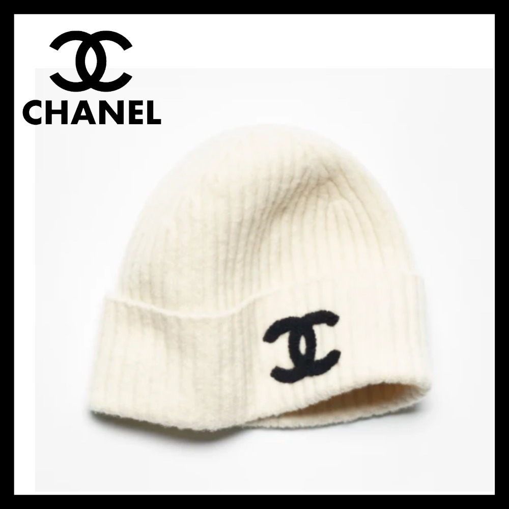 ワンポイントのロゴが可愛い♪】CHANEL ニットキャップ