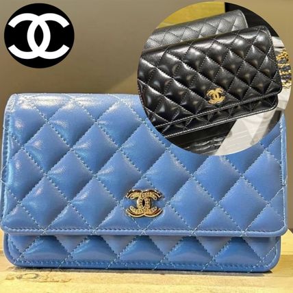 ブルー（青）系 CHANEL CHAIN WALLET(シャネル チェーン