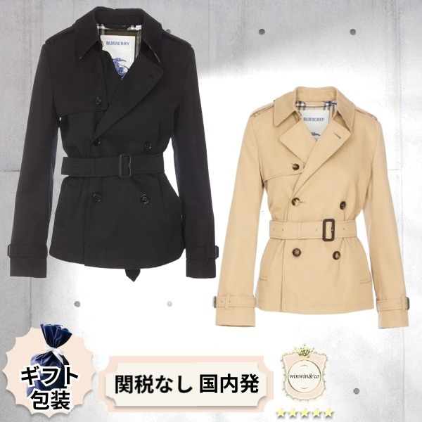 【完売必至】バーバリーコットンミックストレンチ綺麗シルエット