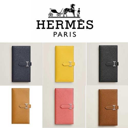【HERMES】高級感のあるレザー♪ Bearnスフレ ウォレット