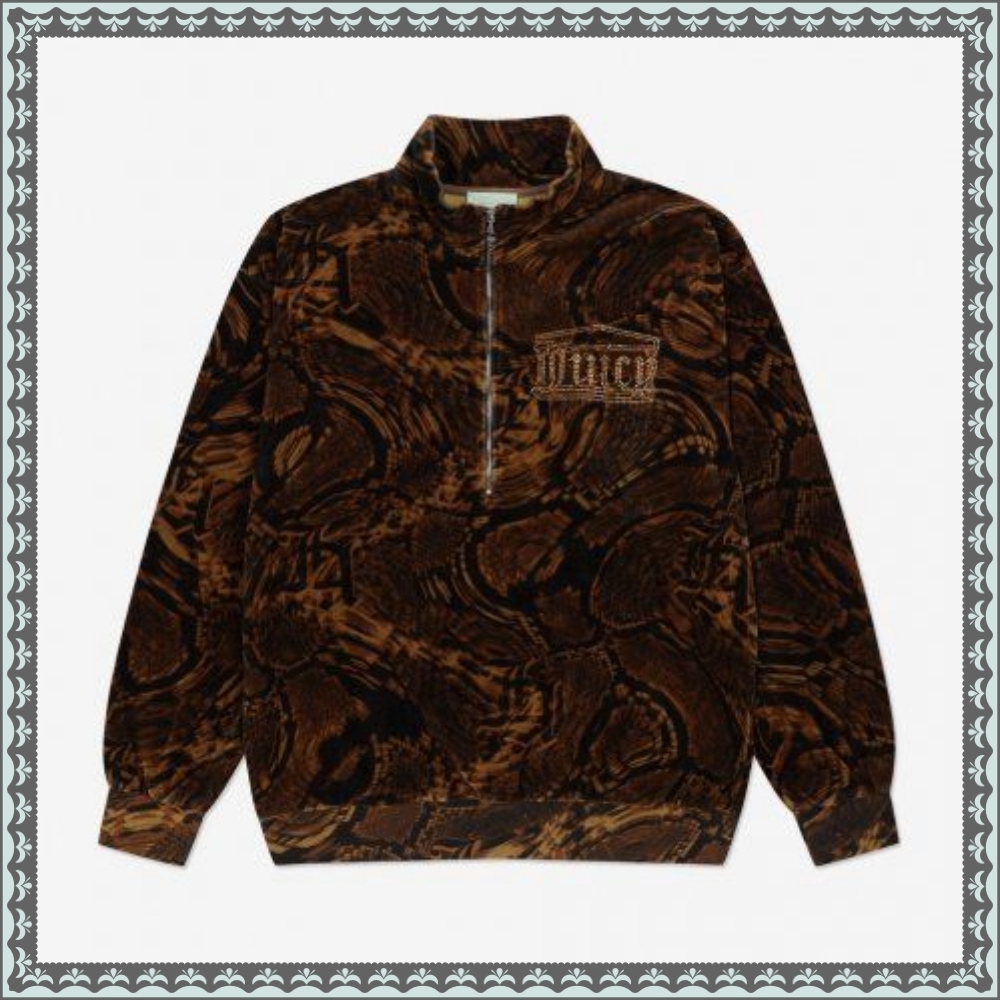 ★ARIES★ Couture Half Zipper Sweatshirt Yellow Cysnake JCAR