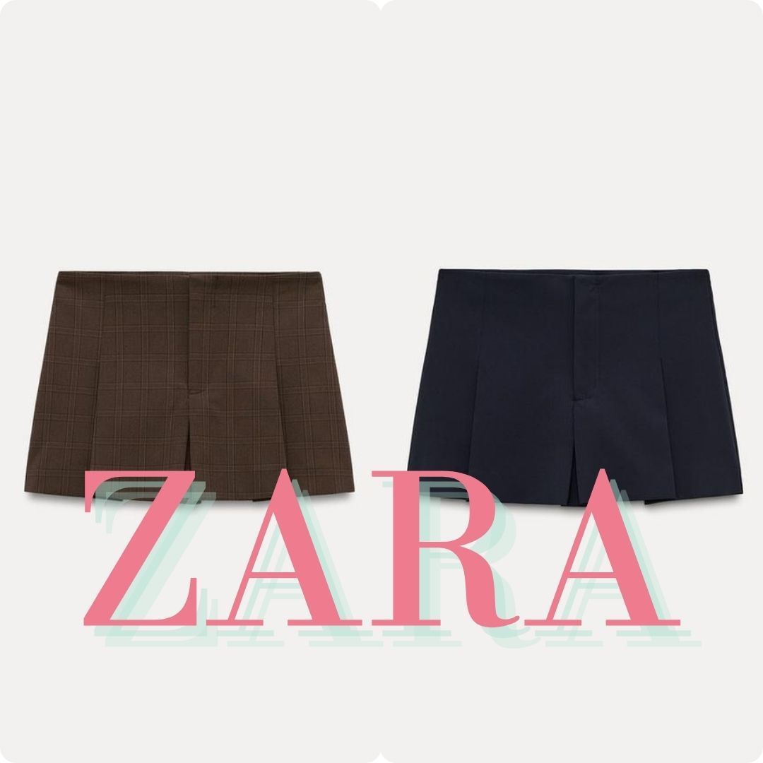 ZARA チェック スコート 4661/413
