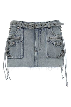 【BALENCIAGA】デニムスカート ブルー 2点以上でさらに10%OFF】ミニスカート(デニムスカート) - ライト
