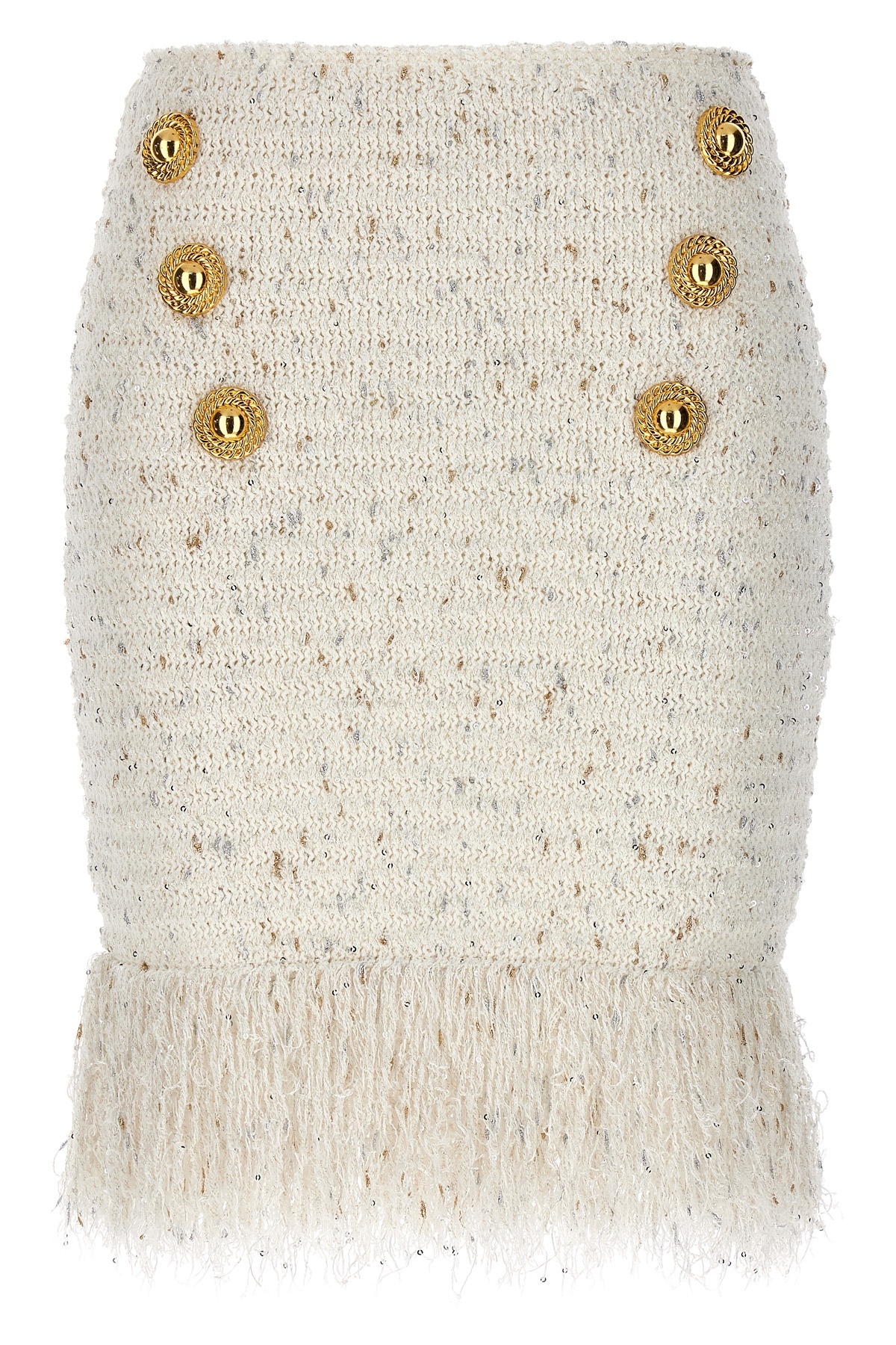 【関税込み】balmain 'Fringed Tweed' skirt