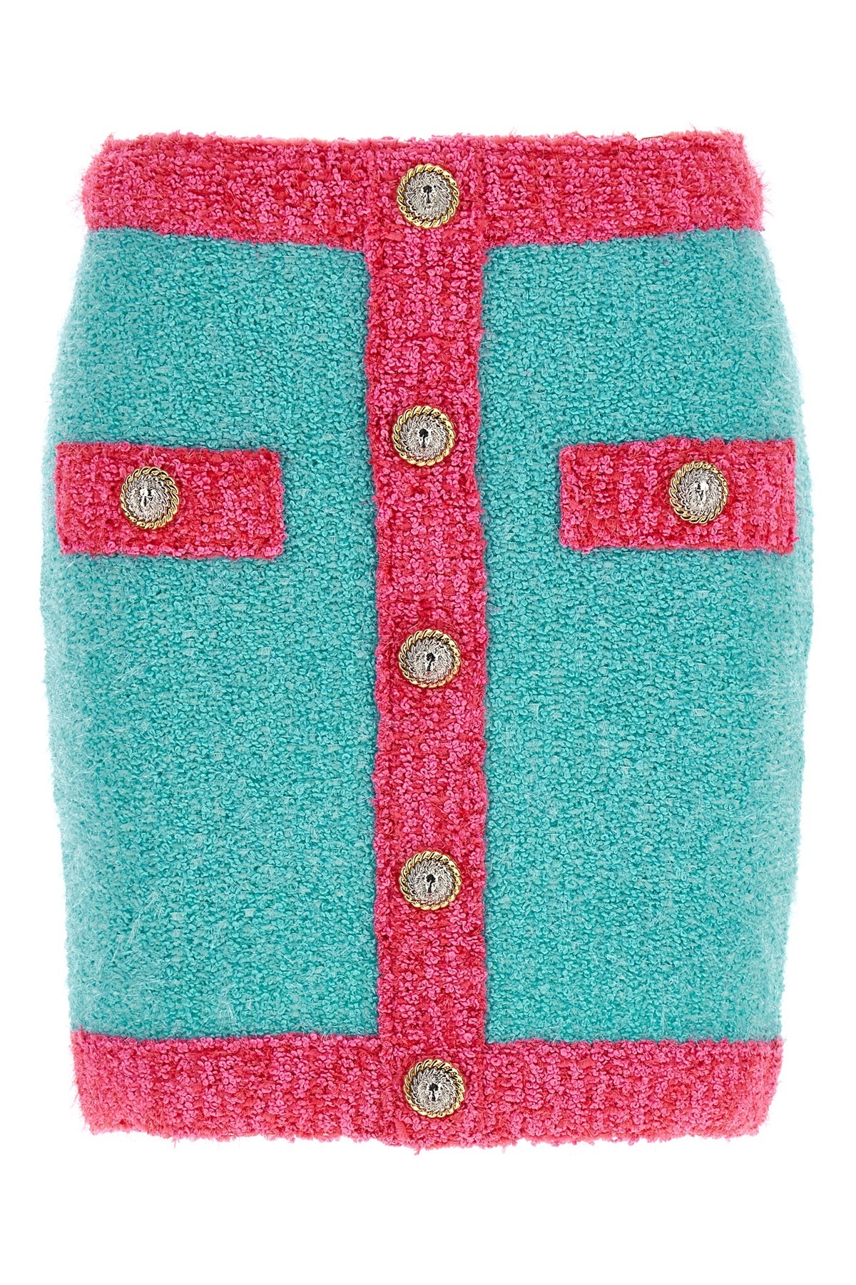 【関税込み】balmain 'Leone' button two-tone skirt