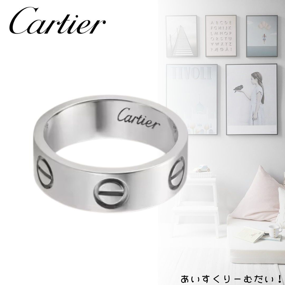＜Cartier＞Love リング、クラシックモデル ホワイトゴールド