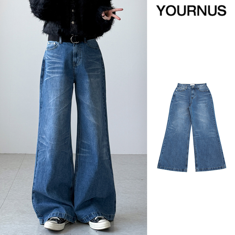 【YOURNUS】Curfew Washed Wide Denim