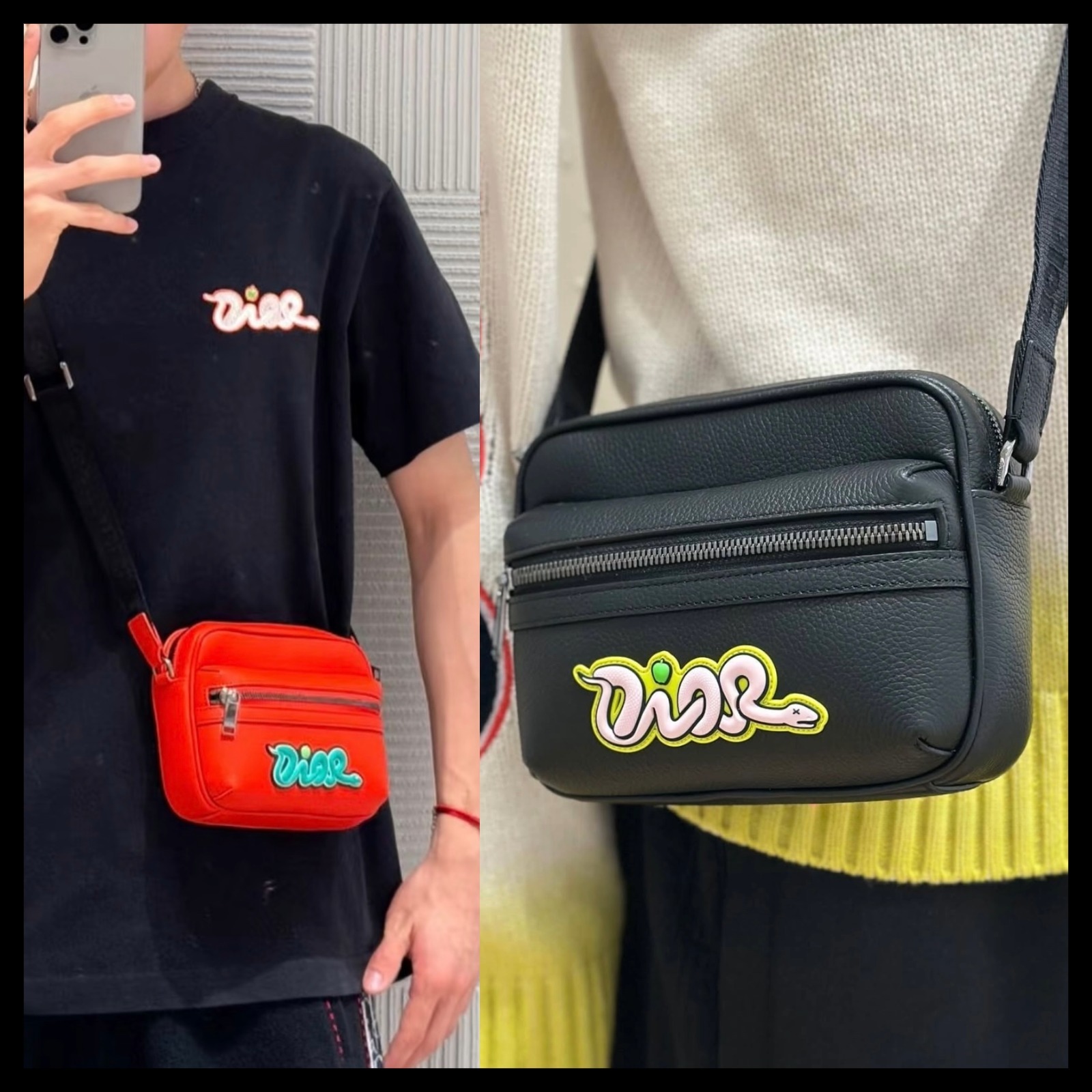 【クールに♪】DIOR★AND KAWS Rider 2.0 メッセンジャーバッグ