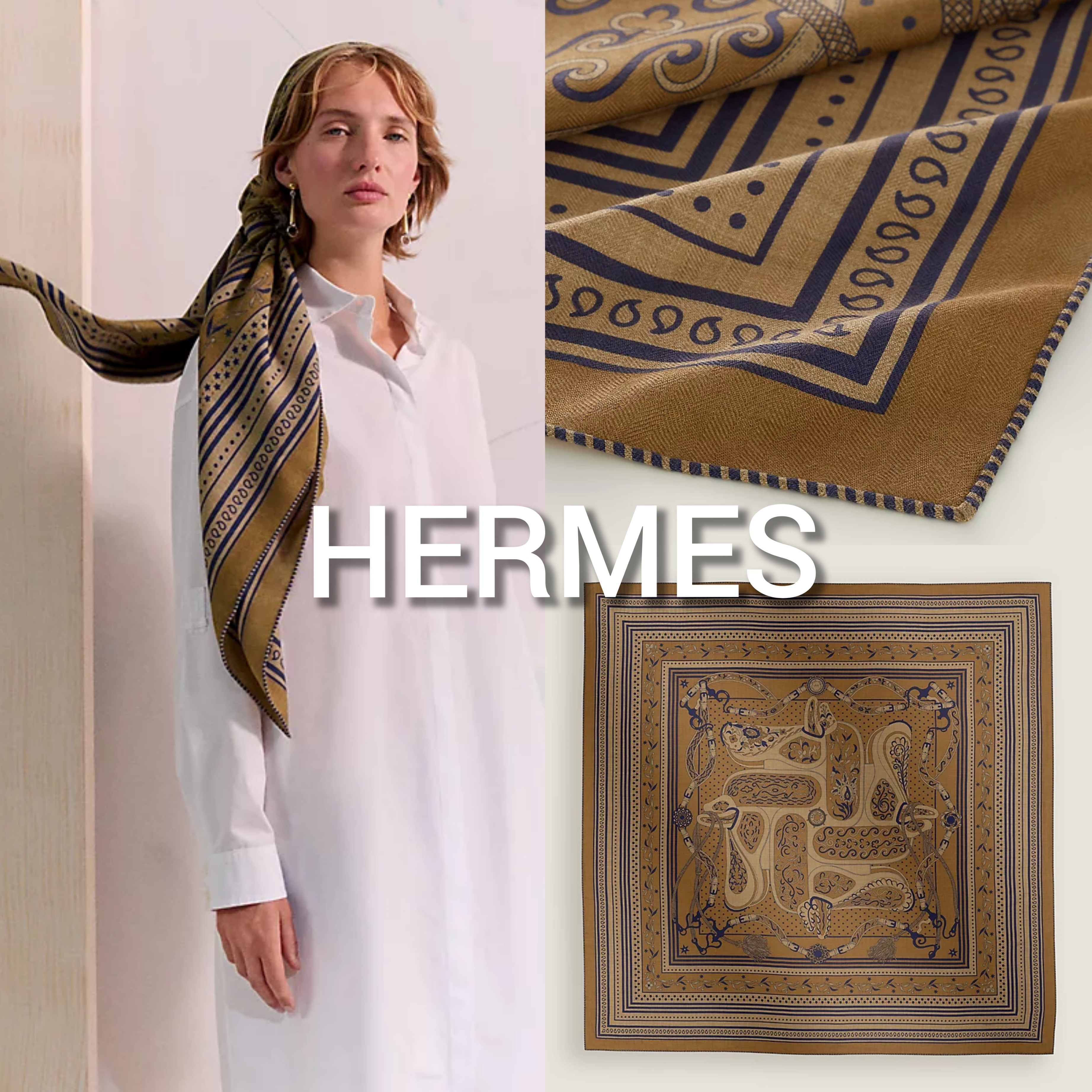 【おすすめ♪】HERMES レディース スカーフ バンダナ