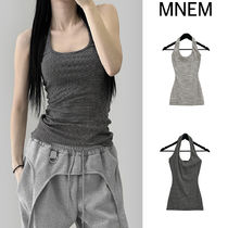 【mnem】Stripe Halter Sleeveless