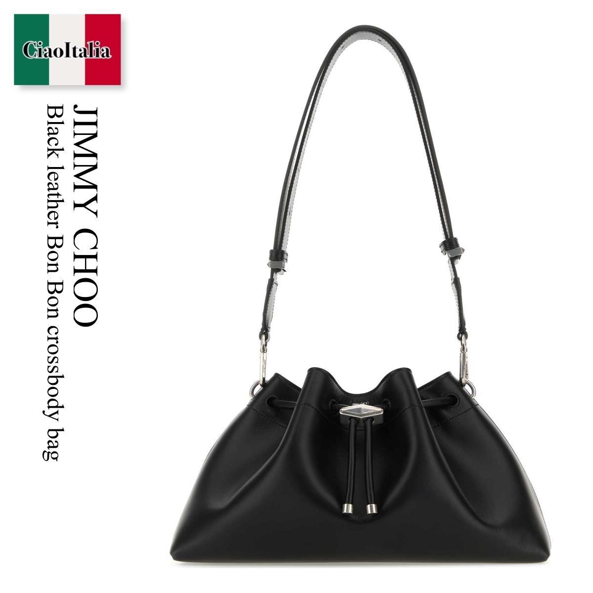ショルダーバッグ・ポシェット Jimmy Choo Black Leather Bon Bon Crossbody Bag