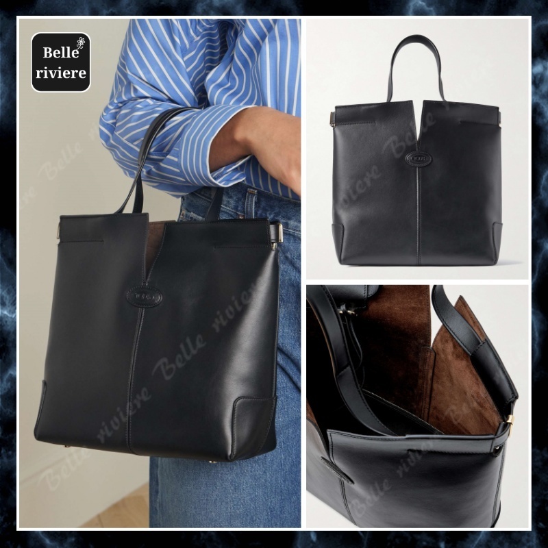 24AW new/TOD'S Di Bag Folioスモールエンボスレザートート Bag