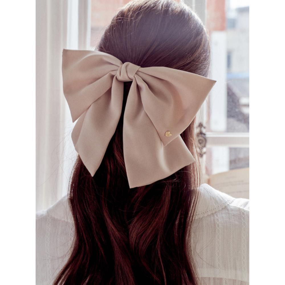 ヘアアクセサリー +ENGBROX+ everly ribbon hairpinbeige EBHA23002BE