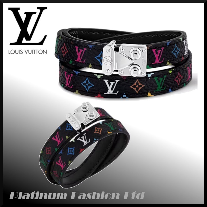 【カラフル黒】Louis Vuitton×村上隆 シグネチャーブレスレット 黒19 LV × TM ブレスレット・LV シグネチャー ルイヴィトン 村上