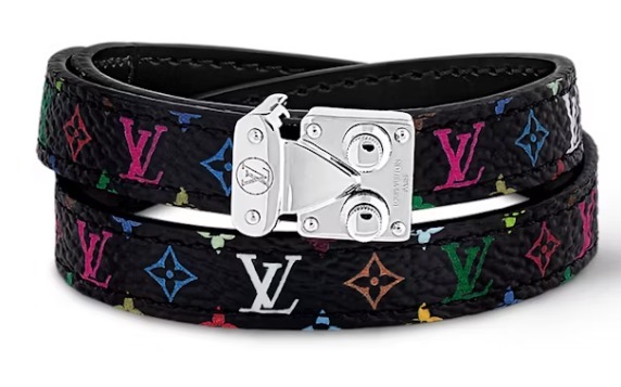 【カラフル黒】Louis Vuitton×村上隆 シグネチャーブレスレット 黒19 LV × TM ブレスレット・LV シグネチャー ルイヴィトン 村上