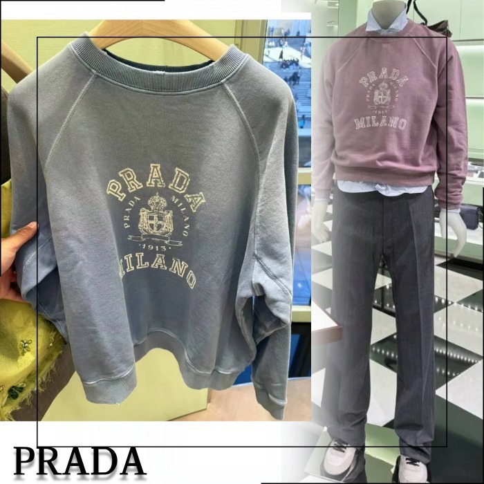 《比類なき逸品》【PRADA】コットンフリーススウェットシャツ