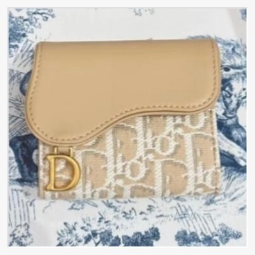 《優しいカラーが素敵♪》Dior Saddle Lotus ウォレット