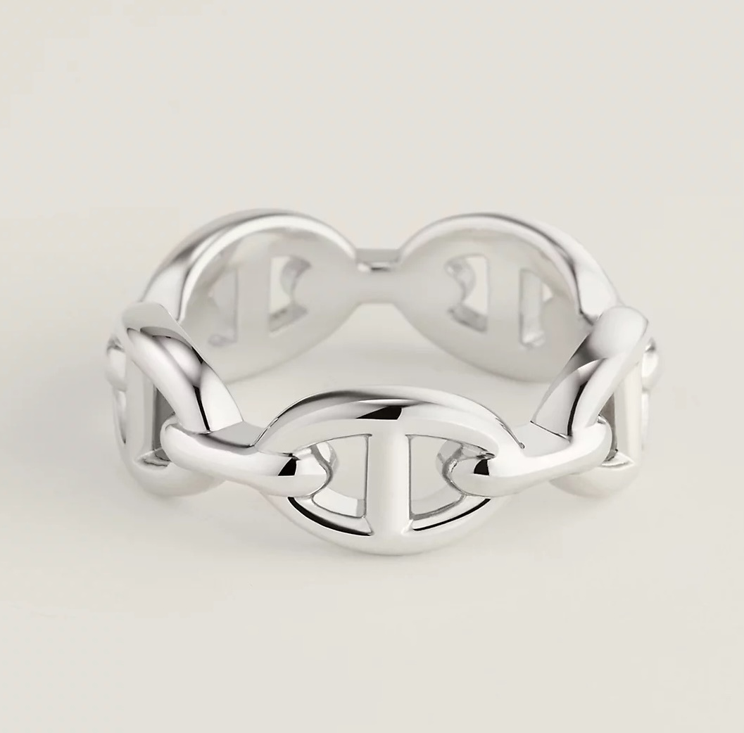 HERMES リング《Chaine d’Ancre Enchainee》PM シルバー 直営店