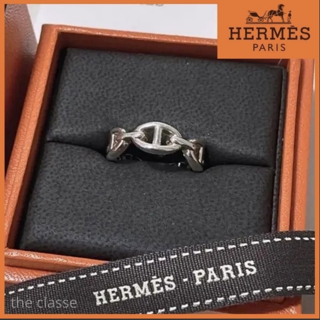 入手困難★【HERMES】 Chaine d‘Andre Enchainee リング PM