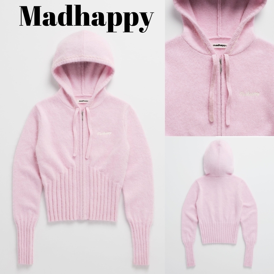 ★関税込★BADDIARY★Fury hooded knit cardigan★ Y-3 (ワイスリー) グラフィックプリント ジッパーポケット付き