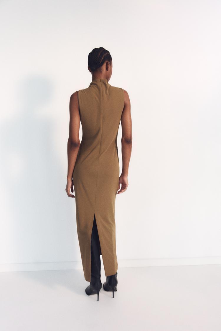 ZARA】ZWコレクション ジップアップ ミディ丈ワンピース (ZARA