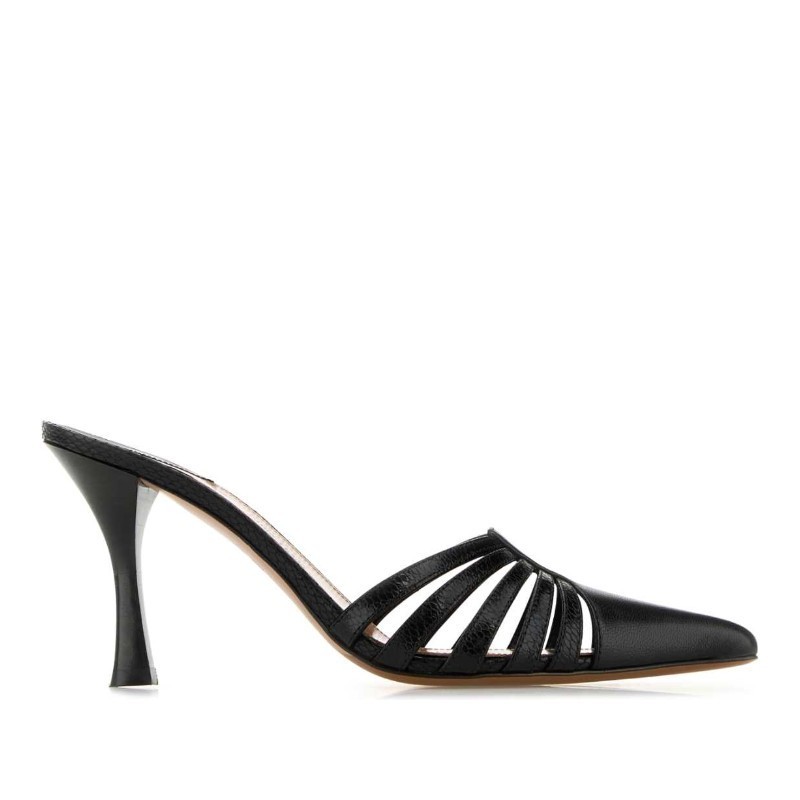 サンダル・ミュール PARIS TEXAS Black leather Nadia mules (PXNL02XSHPT BLACK)