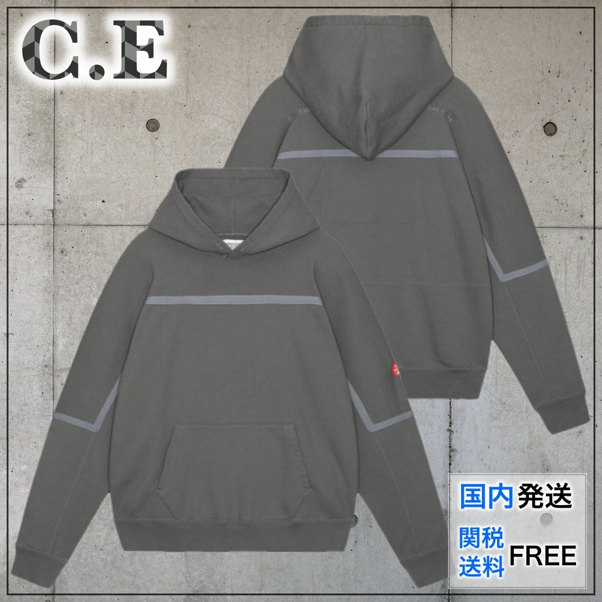 【国内買付】C.E TAPED CUT HEAVY HOODY パーカー ロゴ