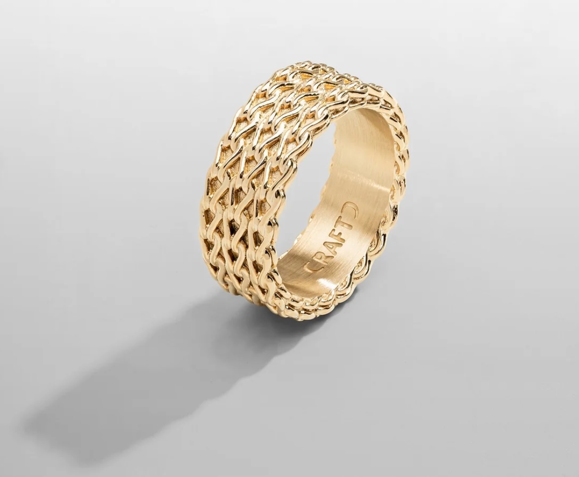 送料関税込《CRAFTD London》Rope Stack Ring ☆(2色)国内発送♪