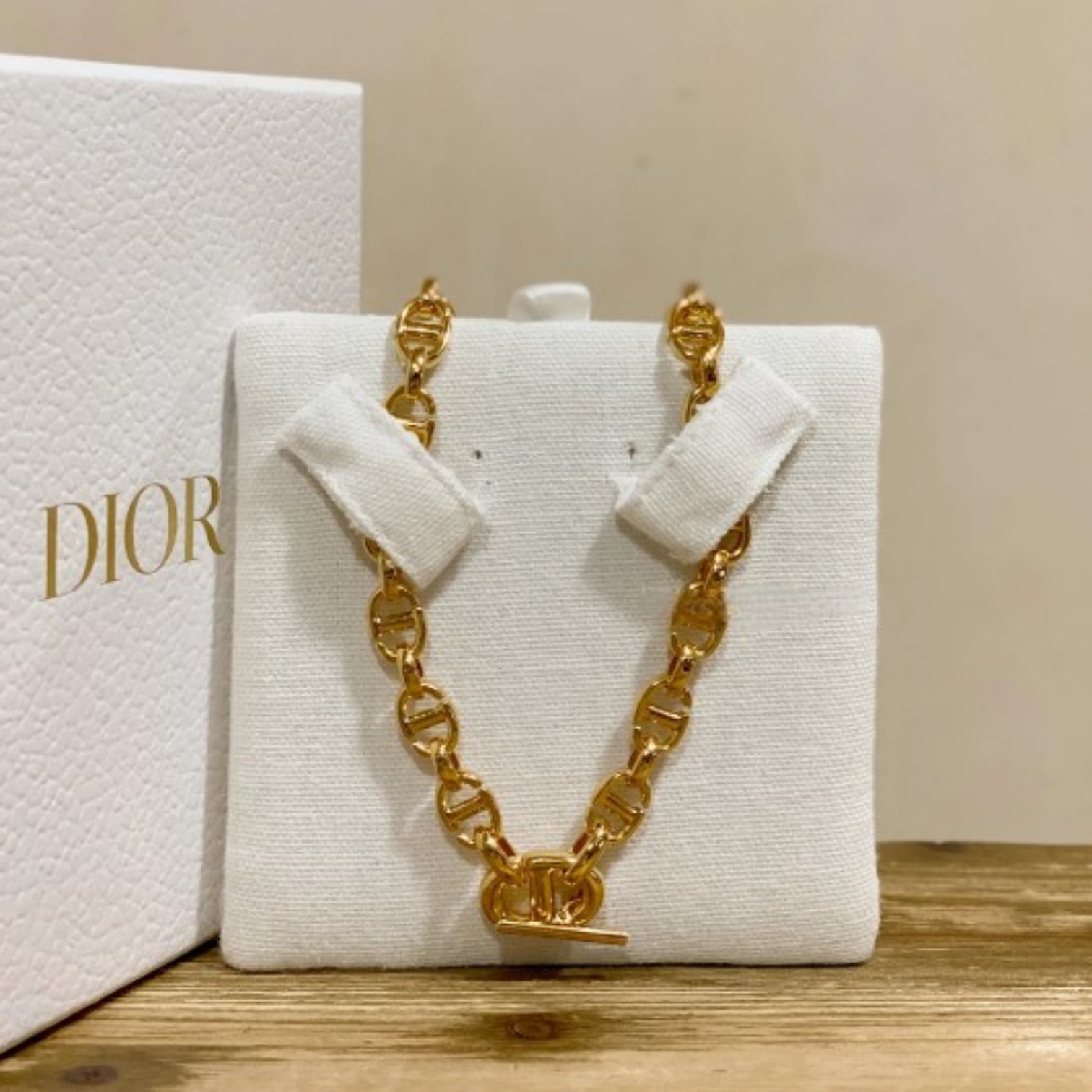 【Dior】ディオール★necklace★cdネックレス★ゴールド★未使用