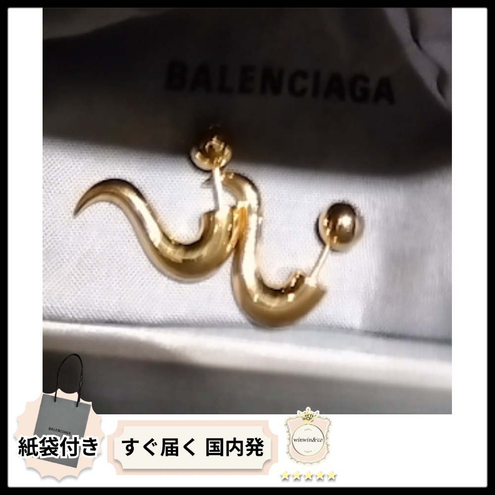 【完売必至】バレンシアガ■ホルン ゴールドピアス