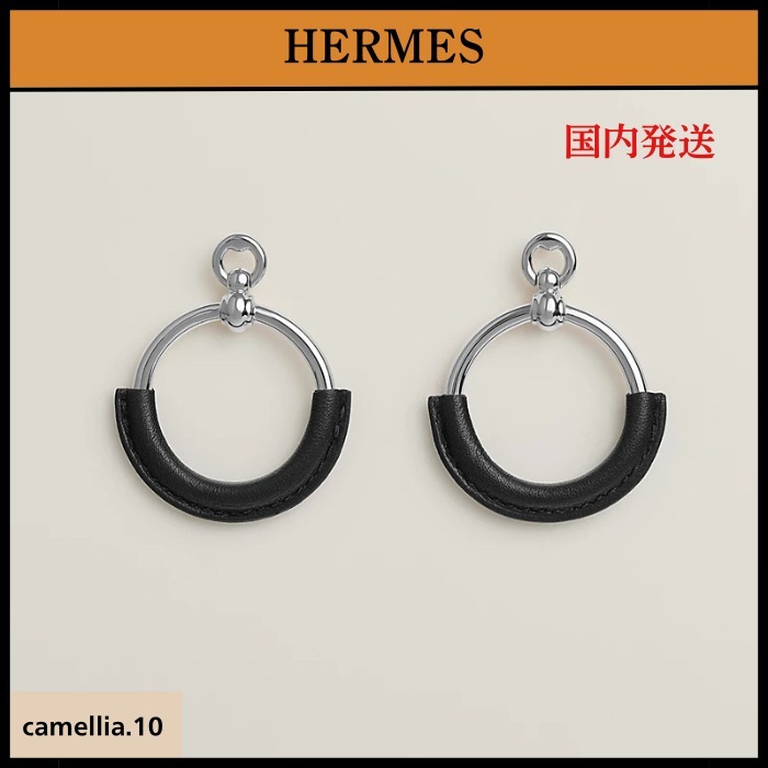コーデにやさしいアクセント【HERMES】ピアス 《ループ》