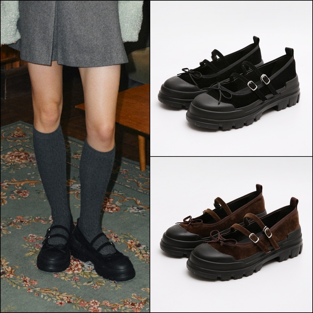 スニーカー MAC MOC Lilian 2color ribbon Mary Jane sneakers 3.5cm