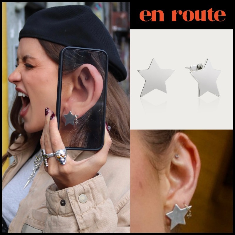 関税/送料込み【en route】18Kスタッドピアス