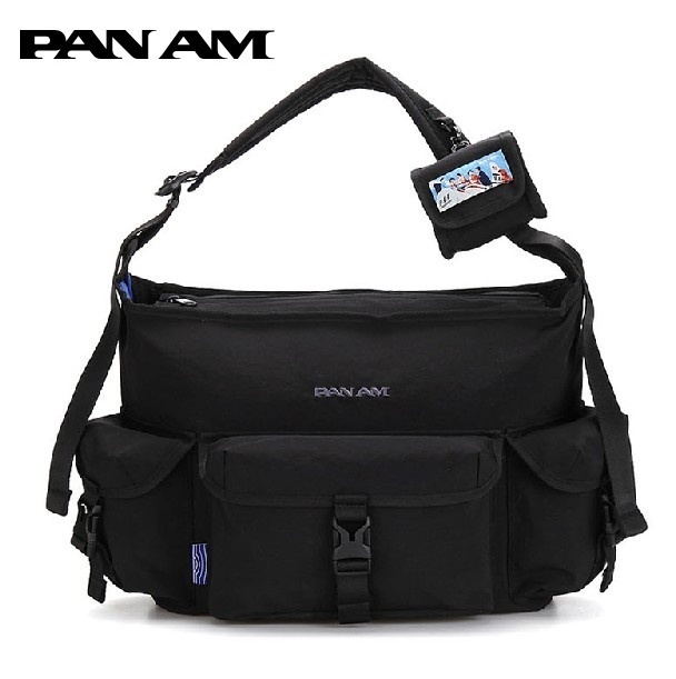 [EMS送料込]PANAM triple pocket メッセンジャーバッグ 0224 BK