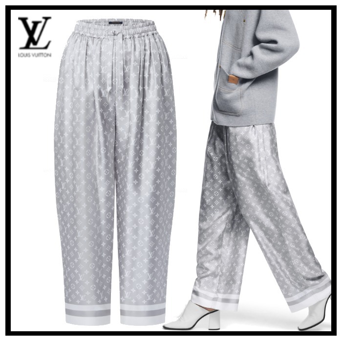 Louis Vuitton《モノグラムフラールパジャマパンツ》シルク 直営