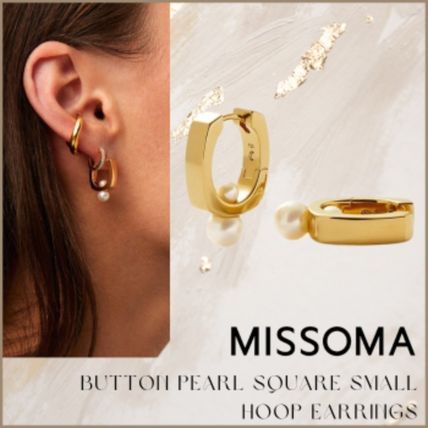 人気【ミッソマ】メルト パール ミニダブル フープ イヤリング mini hoop earring – Chérie