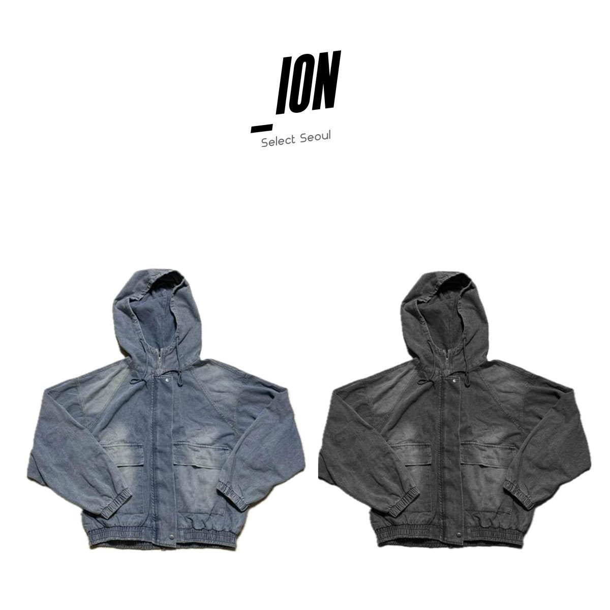 【IONSEOUL】(Unisex) Citin Washing Anorak Zip Up 5FM0041
